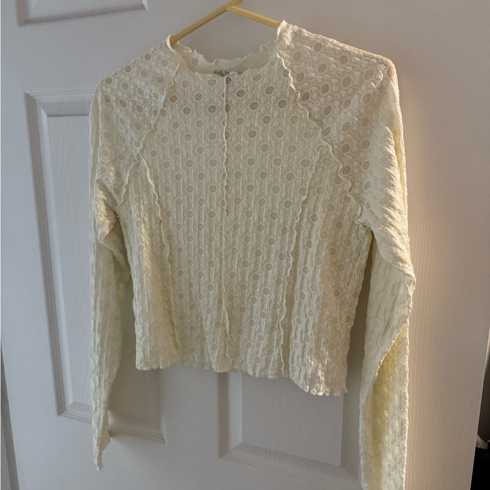 Elegant Cream Lace Women's Top